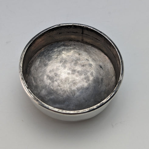 十九世紀末英國古董切割玻璃罐,帶鍍銀蓋